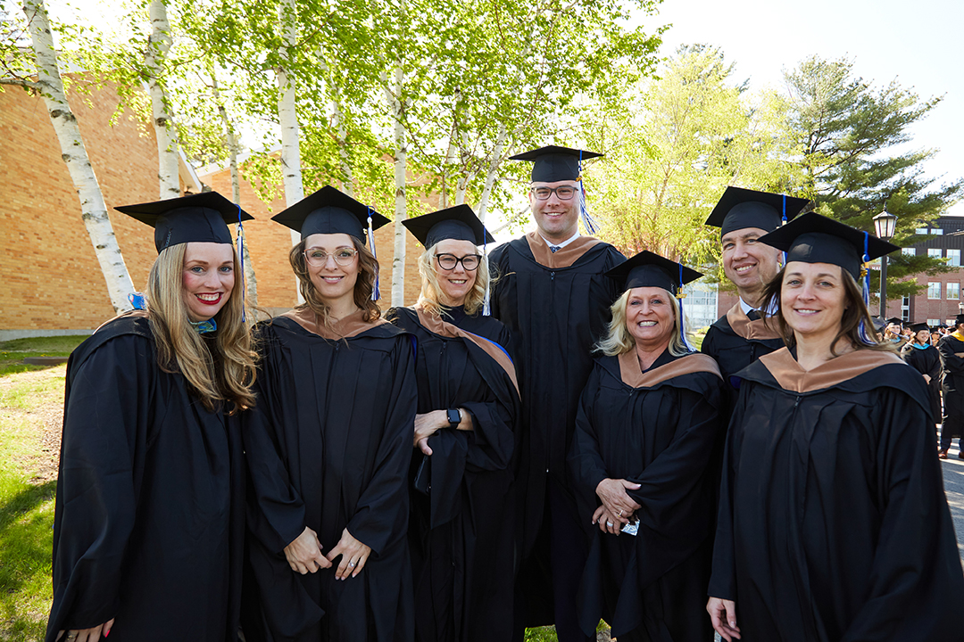 A group of Master of Business Administration graduates.