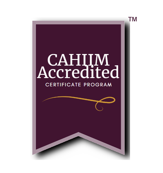 CAHIIM accredited certificate program logo