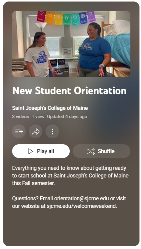 Welcome Weekend | Saint Joseph's College of Maine