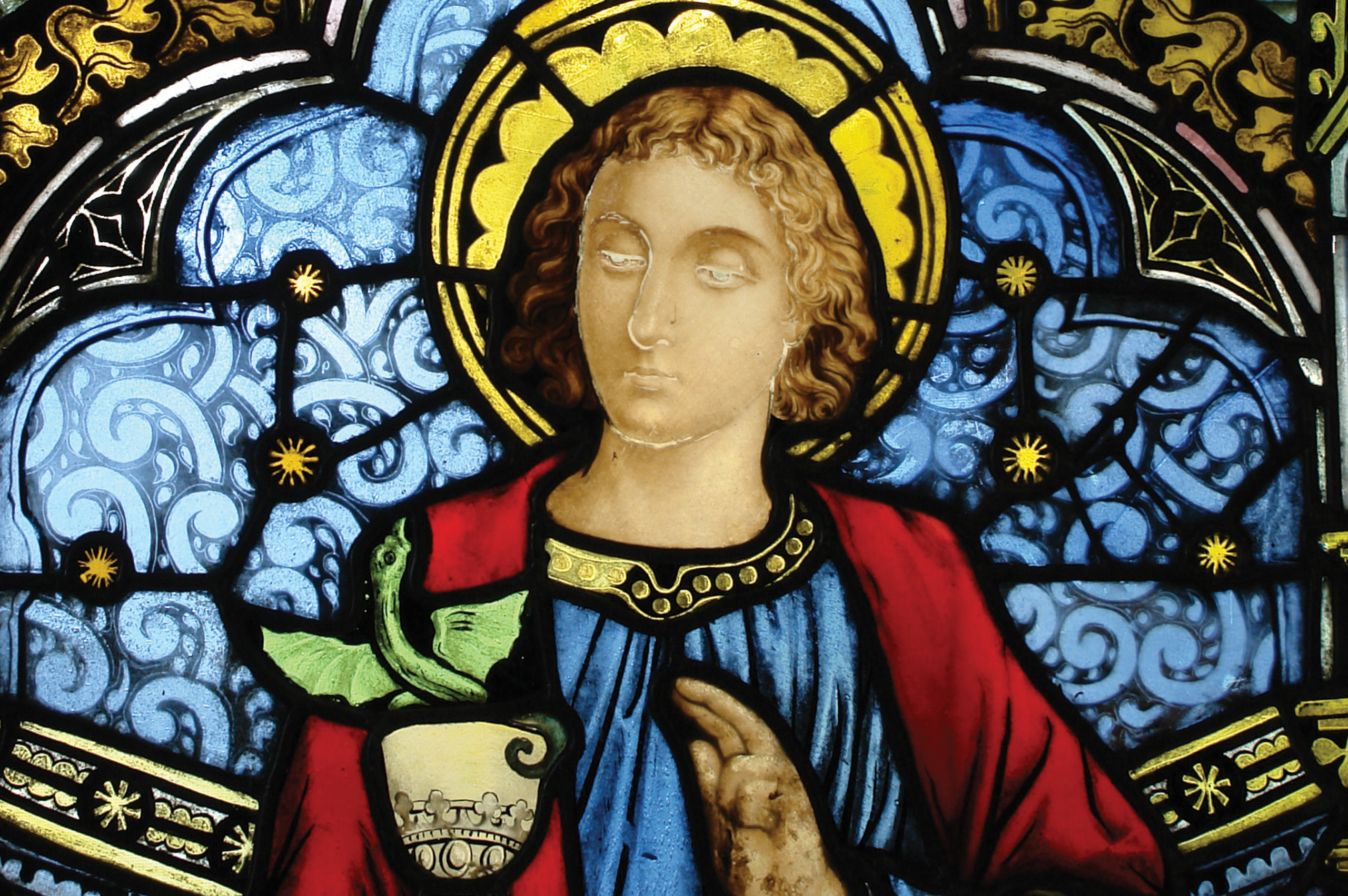 Stained glass of St. Edmund